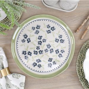Glorious Green: Olga Floral Serving Platter (31cm)