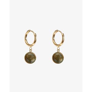 Glorious Green: Gold Moss Earrings