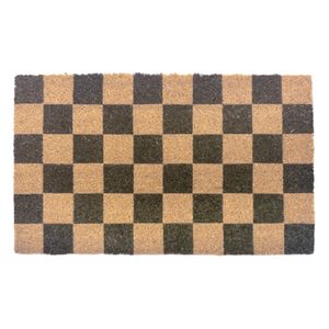 Earthy Tones: Brown Checker Doormat