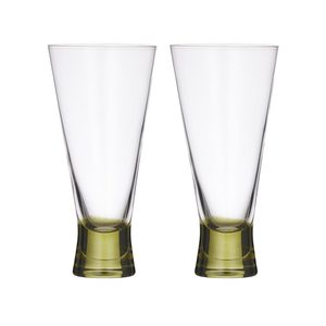Canal Flute Glasses (2pc) - Olive
