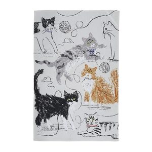 Feline Friends Tea Towel