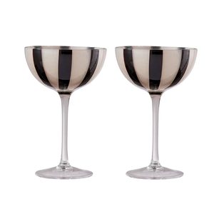 Barware: Striped Coupe Glasses (2pc)