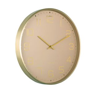 Elegance Glow Wall Clock - Soft Brown (40cm)