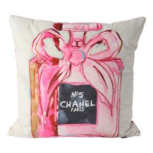 Velvet Art Cushion - Chanel Pink (55cm)