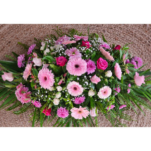 Products: Full Casket Spray - Pink & Lilac Kora Floral Boutique