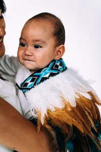 Kahurangi Blue Designs: Kingfisher Blue Baby Korowai
