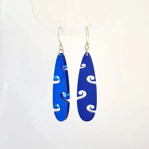 Jewellery: Koru Side Teardrop Earrings