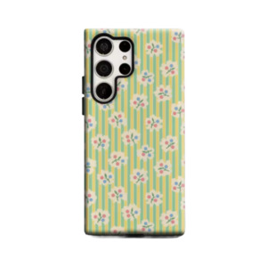 Vintage Floral & Berry Stripes – Samsung Case