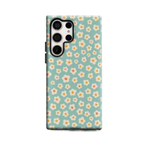 Ditsy Yellow Flowers on Teal – Samsung Case