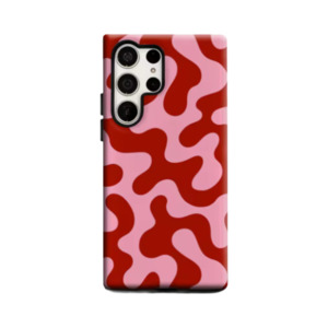 Products: Artistic Red & Pink Fluid Pattern – Samsung Case