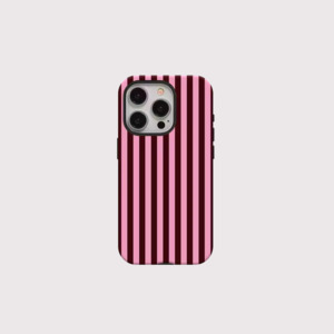 Pastel Range: Luxury Fashionable Striped Black Double-layer case for iPhone