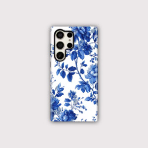 Pastel Range: Vibrant Blue Flower Case for Samsung