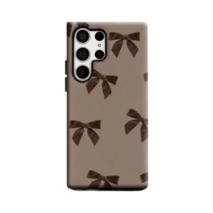 Elegant Brown Bow Pattern – Samsung Case