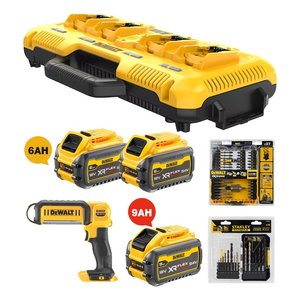 DeWalt DCB104 4 PORT CHARGER KIT WITH BATTERIES Combo 2 – K Power Tools NZ