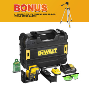 Dewalt DCE0822D1G-XE 12V Crossline & Spot Laser Kit Green – K Power Tools NZ