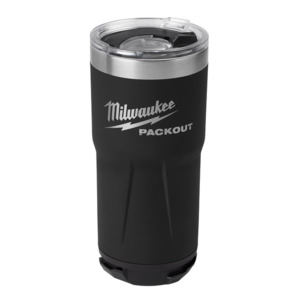 Products: Milwaukee 48228392B PACKOUT 590mL Tumbler – Black – K Power Tools NZ
