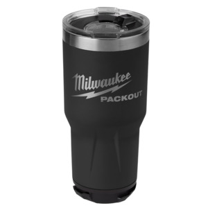 Products: Milwaukee 48228393B PACKOUT 885mL Tumbler – Black – K Power Tools NZ