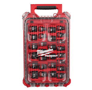 Products: Milwaukee 49666804 SHOCKWAVE™ 1/2″ Drive 27pce Metric + SAE Standard Impact Socket PACKOUT™ Set – K Power Tools NZ