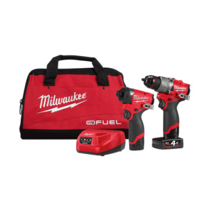 Products: Milwaukee M12FPP2A2422B 12V 2.0Ah/4.0Ah Li-Ion Cordless Fuel 2pce Combo Kit – K Power Tools NZ