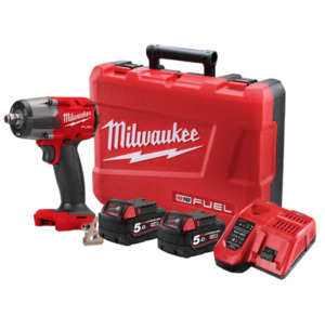 Products: Milwaukee M18FMTIW2F12-502C M18 FUEL™ 1/2″ MID-TORQUE IMPACT WRENCH WITH FRICTION RING KIT – K Power Tools NZ