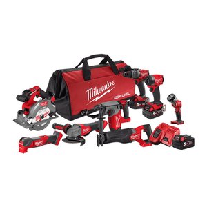 Products: Milwaukee M18FPP8A4503B M18 FUEL Cordless Power Pack Brushless 8pc Kit 8A4 18V 5Ah – K Power Tools NZ