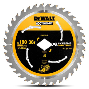 Products: Dewalt DT40271-QZ SAW BLADE XR EXTREME RUNTIME 190MM x ◆ 36T WOOD – K Power Tools NZ