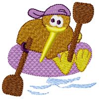 Products: Sporting Kiwis Filled Applique Machine Embroidery Design