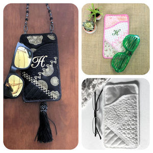 Products: In the hoop Crazy Patch Glasses Case