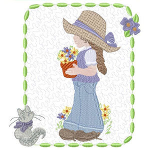 Products: Denim Darlings Filled Applique Machine Embroidery Design