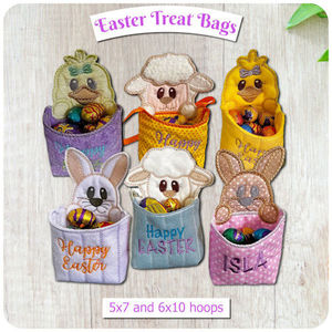 Easter Treat Bags - Kreative Kiwi Embroidery Designs