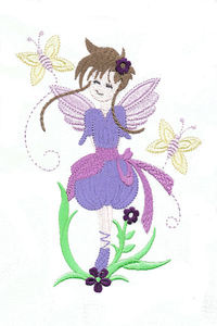 Products: Fabulous Fairys Filled Applique Machine Embroidery Design