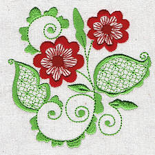 Products: Floral Circles Filled Applique Machine Embroidery Design