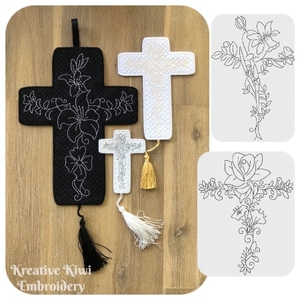 Products: In the hoop Floral Cross