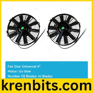 Safari: 2PCS 9inch 12V 80w Electric Radiator Fan+Mounting Kits fits for Holden Commodore