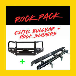 Isuzu Mu X: Rockarmor Rock Pack — Isuzu Mux 05/2017-07/2021 | Elite Hoop Bullbar + Rock Sliders