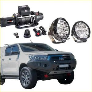 Rockarmor Gt Hoopless Steel Bullbar Combo - Toyota Hilux N80 Bullbar