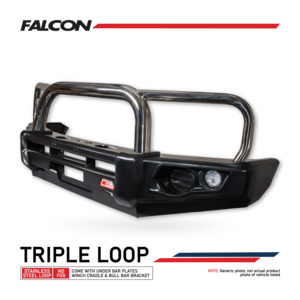 Mcc Bullbars: MCC Falcon 707-01 Triple Loop Bull Bar - Toyota LandCruiser 200 2007+