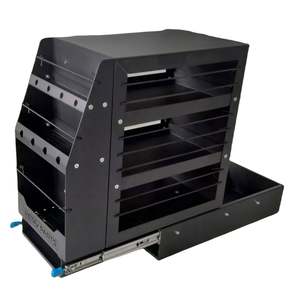 4WD 300mm Ute Canopy Slide Out Pantry Black Pull Out Aluminium