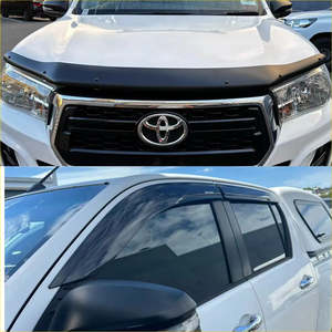 Bonnet Guard Matte Black and Monsoon Toyota Hilux 2015-2020