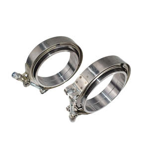 Cooling Heating: 3" inch 76mm Universal Exhaust V-band Clamp and Flanges Kit Intercooler Parts