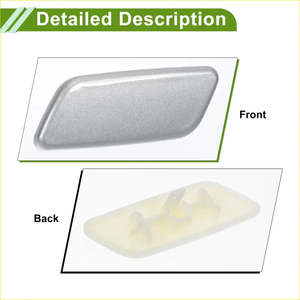 Front Left Washer Nozzle Cover for Toyota Prado (2012-2015) Silver