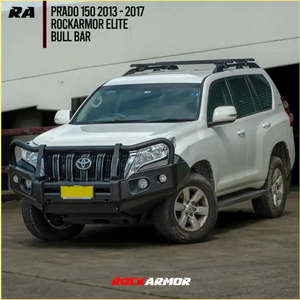 Toyota Prado 150: Rockarmor Elite Steel Bullbar To Suit Toyota Prado 150 Tear Drop