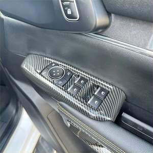 Carbon Fiber Interior Window Lift Swith Button Panel Trim Cover
