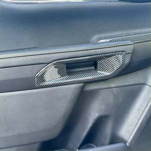 Carbon Fiber Interior Door Handle Panel Trim Cover for Ford Ranger