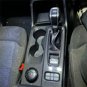 Carbon Fiber Interior Console Gear Shift Panel Trim Cover for Ford