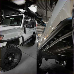 Rockarmor Steel Rockslider Side Steps To Suit Toyota Landcruiser 76