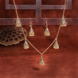 Adornments: Vintage Jumka Necklace and Earring set