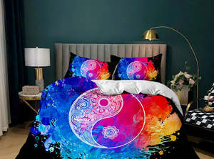 Duvet Covers: Colourburst Yin Yang Bed Spread Duvet Cover