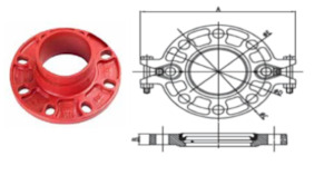 Roll Groove Flange Adapter - T/E