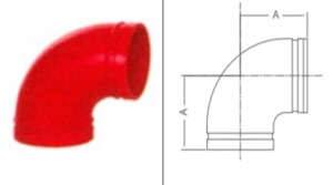 Roll Groove 90° Elbow - Long Radius